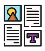 صفحه آرایی ، طراحی جلد و تصویرگری ، ویراستاری فنی و ادبی ، بازبینی و باز نویسی متون